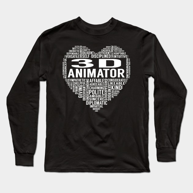 3D Animator Heart Long Sleeve T-Shirt by LotusTee